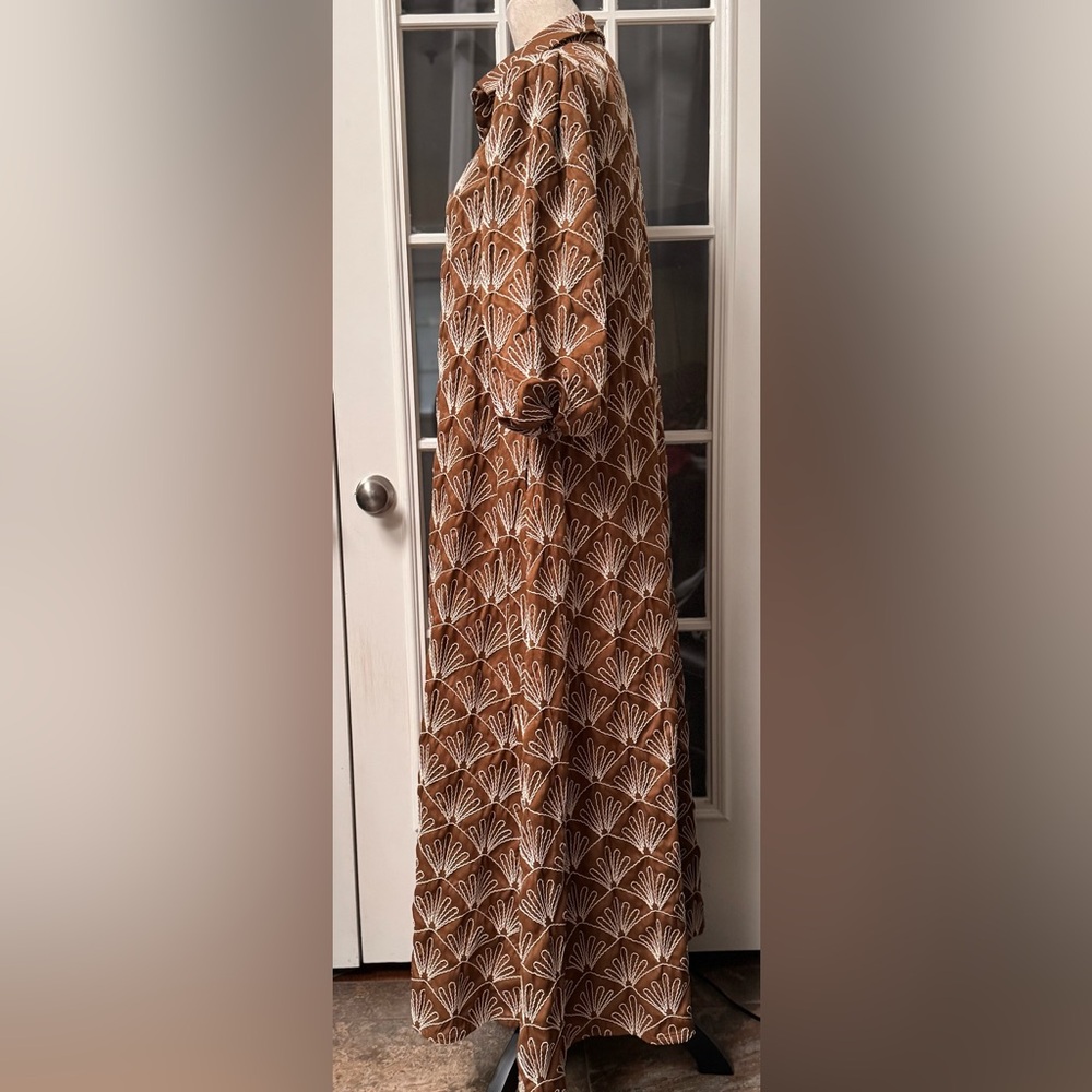 Dainty Jewells Windsor Walk Embroidered Slightly Oversized Maxi Dress Pockets-S - Picture 4 of 16